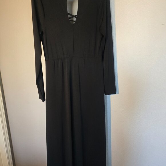 Venus Womens Black Lace Up Long Sleeve Romper Jumpsuit Size Large - Picture 4 of 7